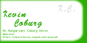 kevin coburg business card